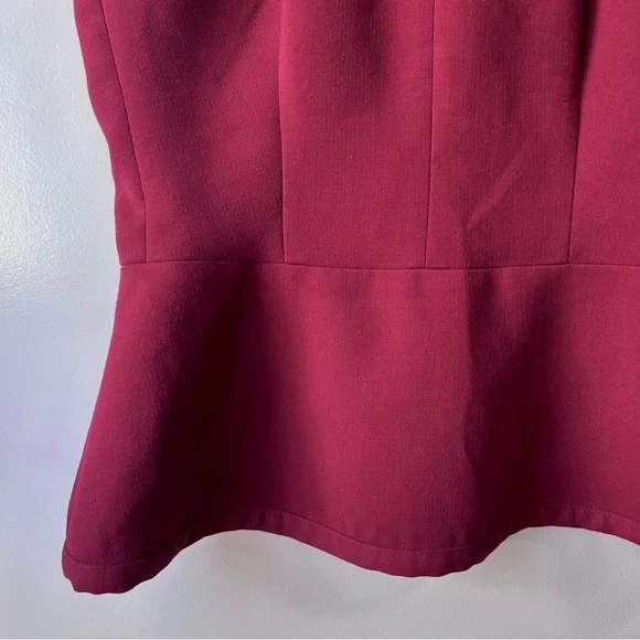 Sandra Angelozzi Thick Peplum Top Raspberry - Picture 3 of 11